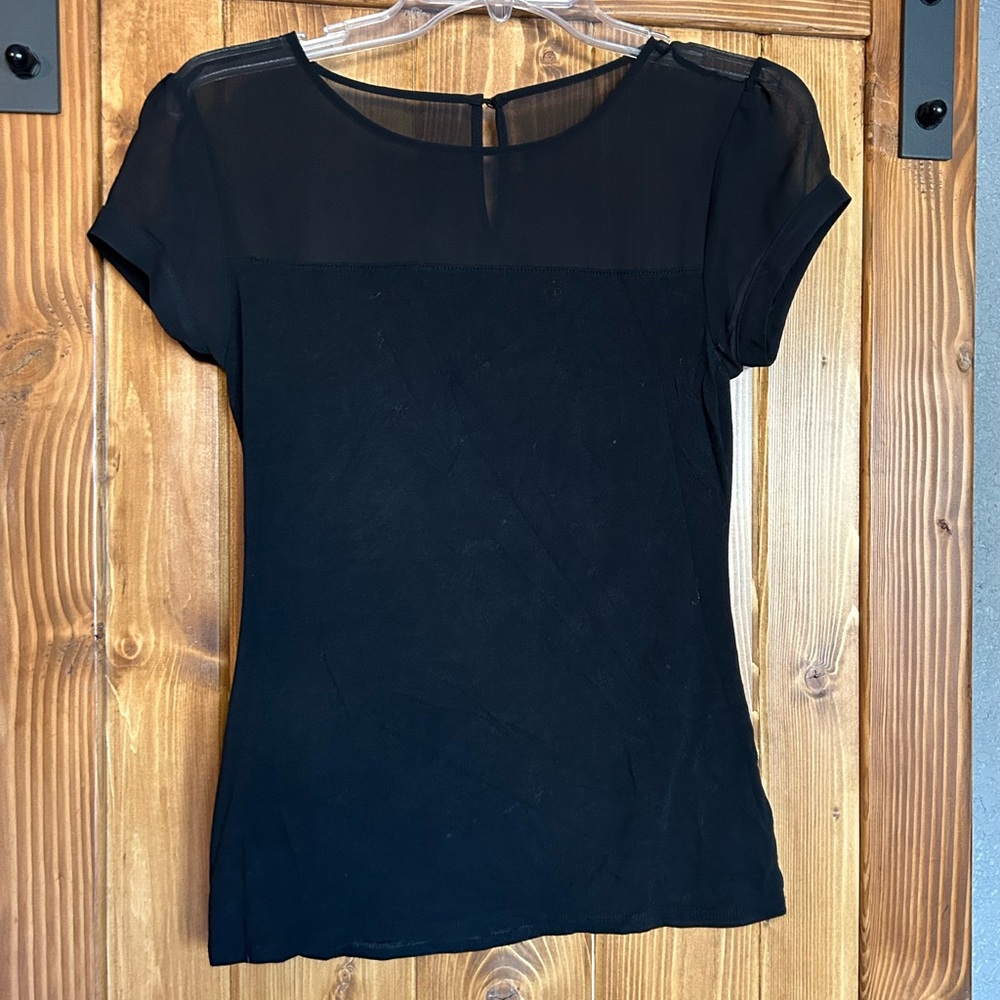 Short sleeve mesh dress top